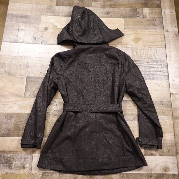 Calvin Klein Women's Softshell Belted Jacket Water Resistant Windbreaker Small - Picture 11 of 16